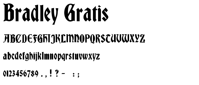Bradley Gratis font